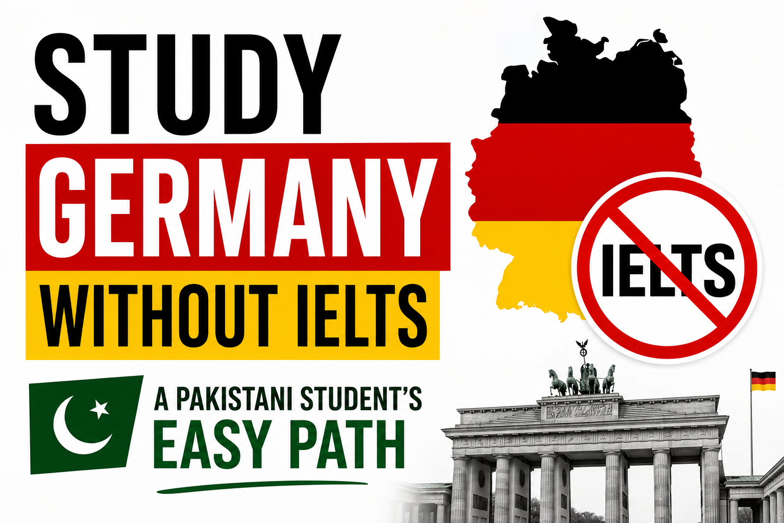 Pakistani student planning to study Germany without IELTS